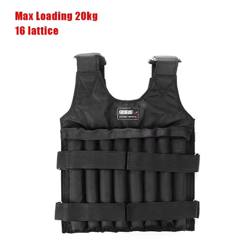 New 20/50 Kg Loading Weighted Vest Jacket Load Weight Vest Exercise for Boxing Training Fitness Equipment for Running