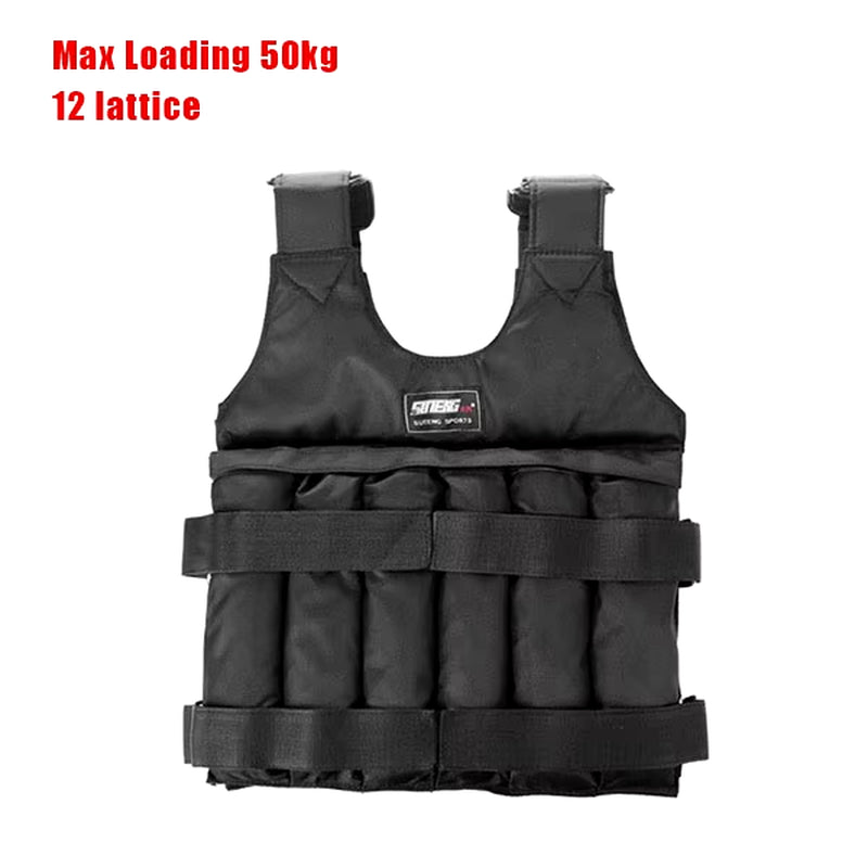 New 20/50 Kg Loading Weighted Vest Jacket Load Weight Vest Exercise for Boxing Training Fitness Equipment for Running