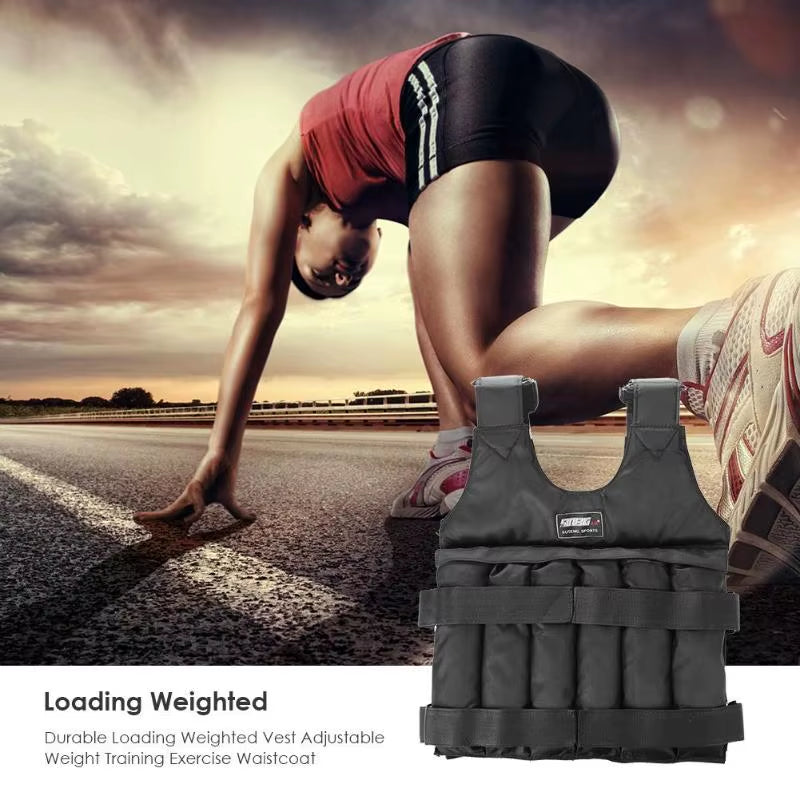 New 20/50 Kg Loading Weighted Vest Jacket Load Weight Vest Exercise for Boxing Training Fitness Equipment for Running